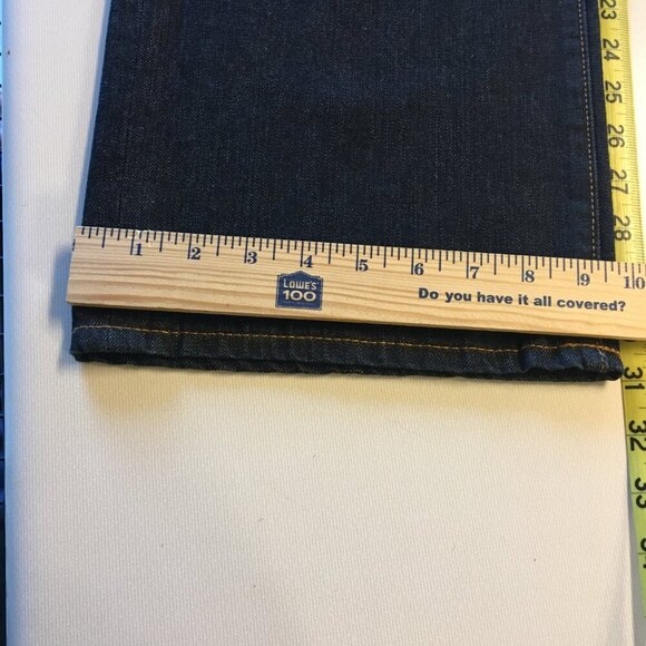 Aeropostale Jeans Mens Size 38 Straight Button Fly Dark Wash Whiskering - Picture 11 of 13